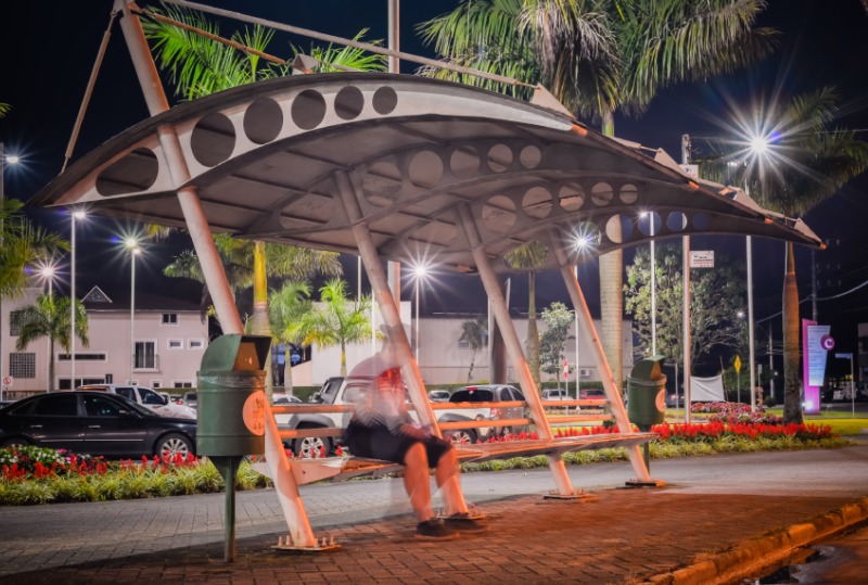 Ponto de ônibus em Jaraguá do Sul