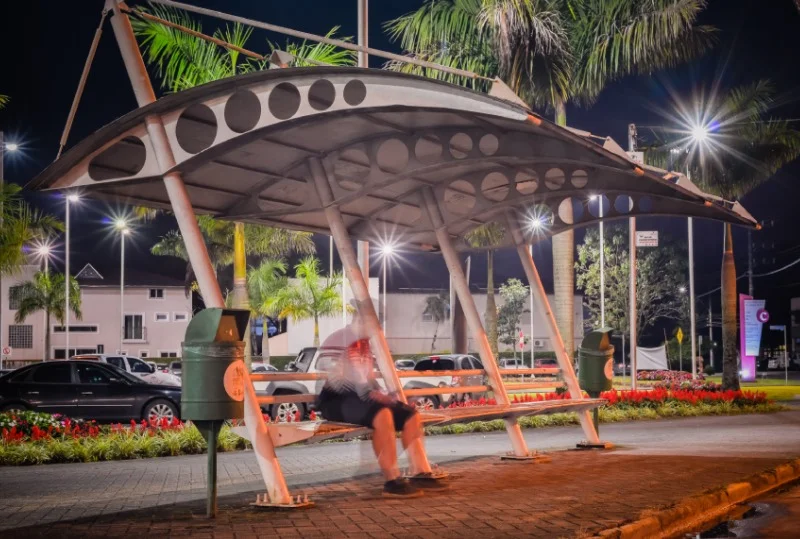 Ponto de ônibus em Jaraguá do Sul