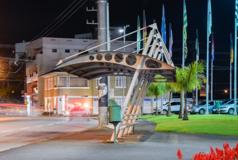 Ponto de ônibus em Jaraguá do Sul